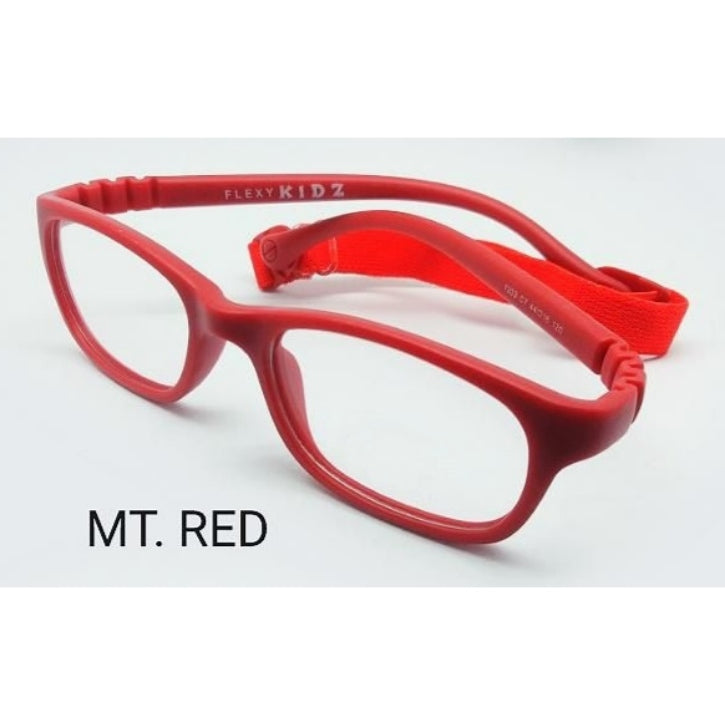 Red Trendy Kids Flexible Glasses with Blue Block Filter Lenses 1203