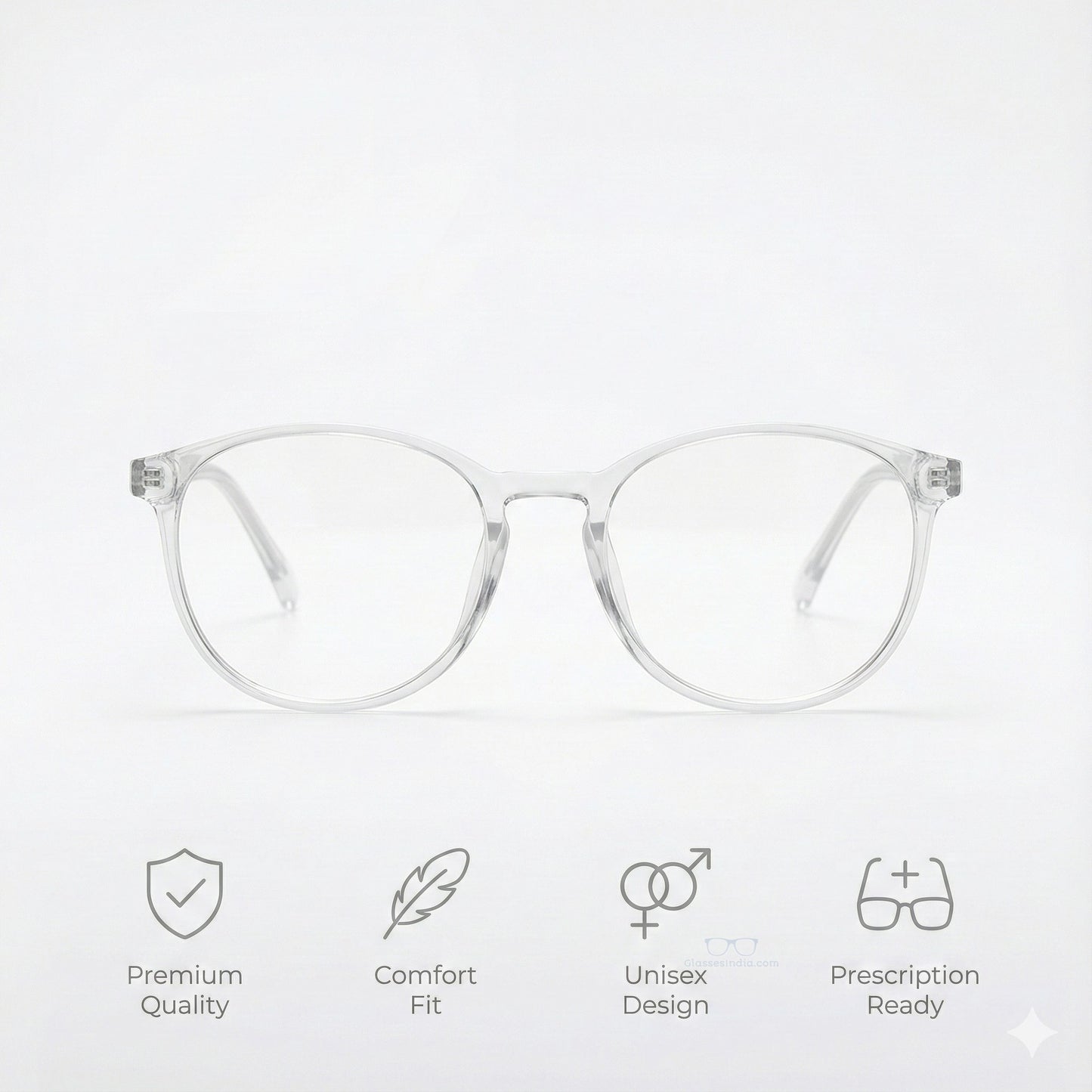 ARTView Clear Round Transparent Glasses for Men and Women M8555 C6