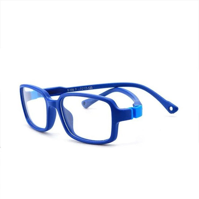 S308 dark blue flexible silicone kids glasses product view for everyday wear