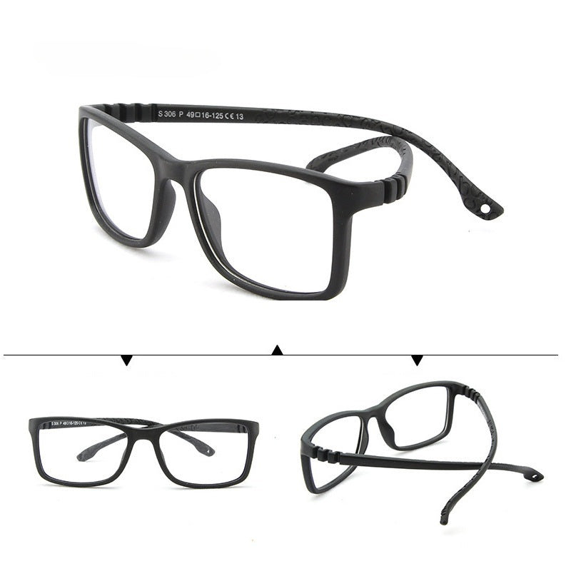 S306 flexible kids glasses product image showing lightweight everyday frame