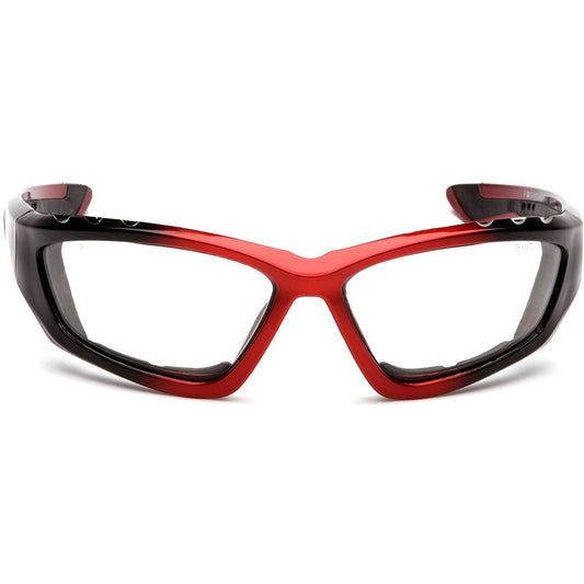 Pyramex SBR8710DTP Accurist Safety Glasses - Clear Lens Black/Red Frame