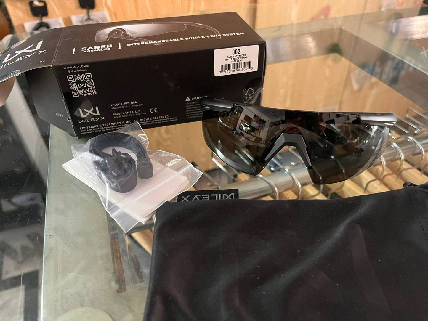 WileyX Saber Advanced Tactical Sunglasses Safety Glasses - Single Lens