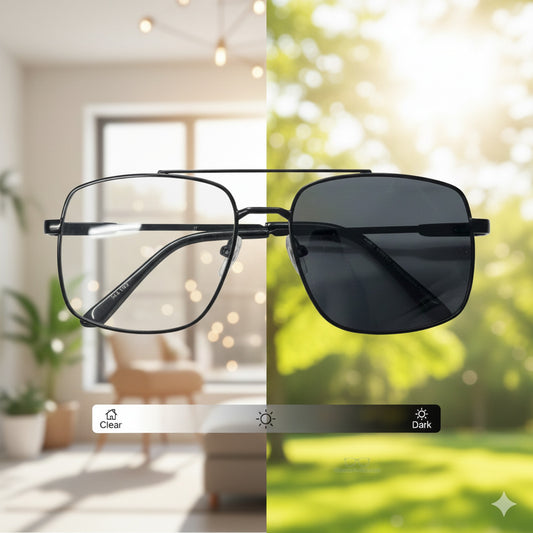 Square Photochromic Day Night Sunglasses for Men and Women