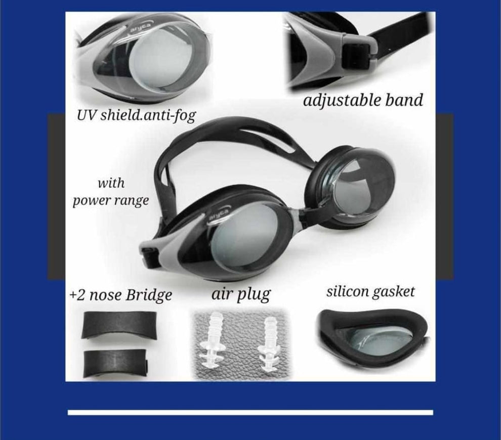 Adults Custom Power Prescription Swimming Goggles