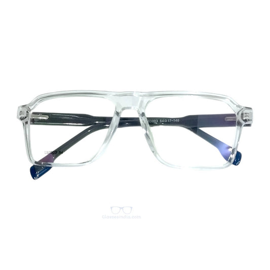 ARTView Transparent Rectangle Spectacle Frame for Men & Women – Model 983003 (54-17-146)