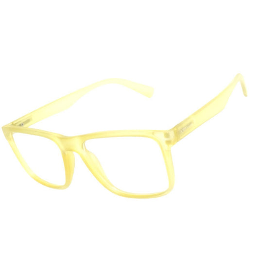 Transparent Yellow Square Progressive Glasses