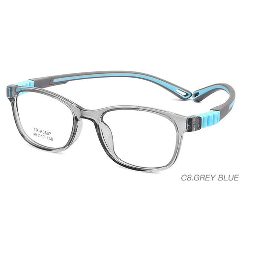 Transparent Grey Kids Unbreakable Glasses TR 6807
