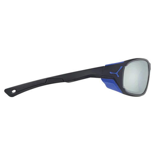 Unisex Grey Blue Wraparound Sports Cycling Sunglasses with magnetic side shields