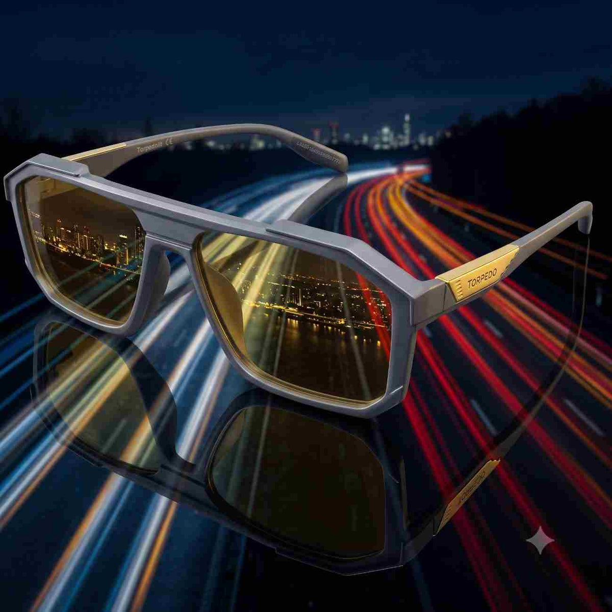 Yellow polarized sunglasses RV008 product view