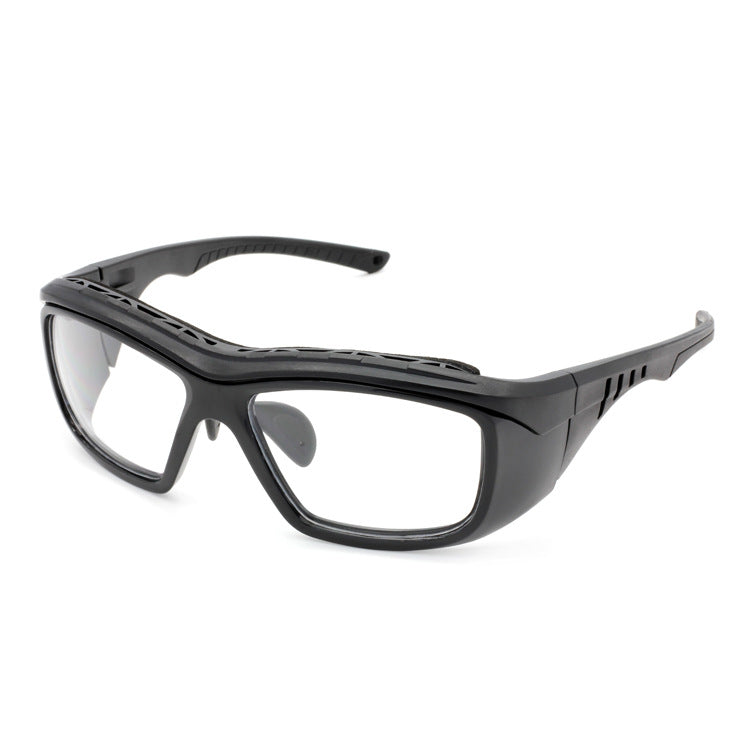EYESafety ES007 black dry eye protection glasses with wraparound side shields