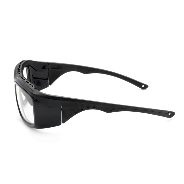 EYESafety ES007 black side view showing protective side shield coverage