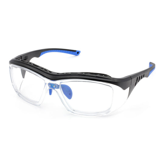 EYESafety ES007 blue dry eye protection glasses with wraparound side shields