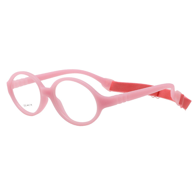 Pink kids flexible unbreakable glasses Model 1202