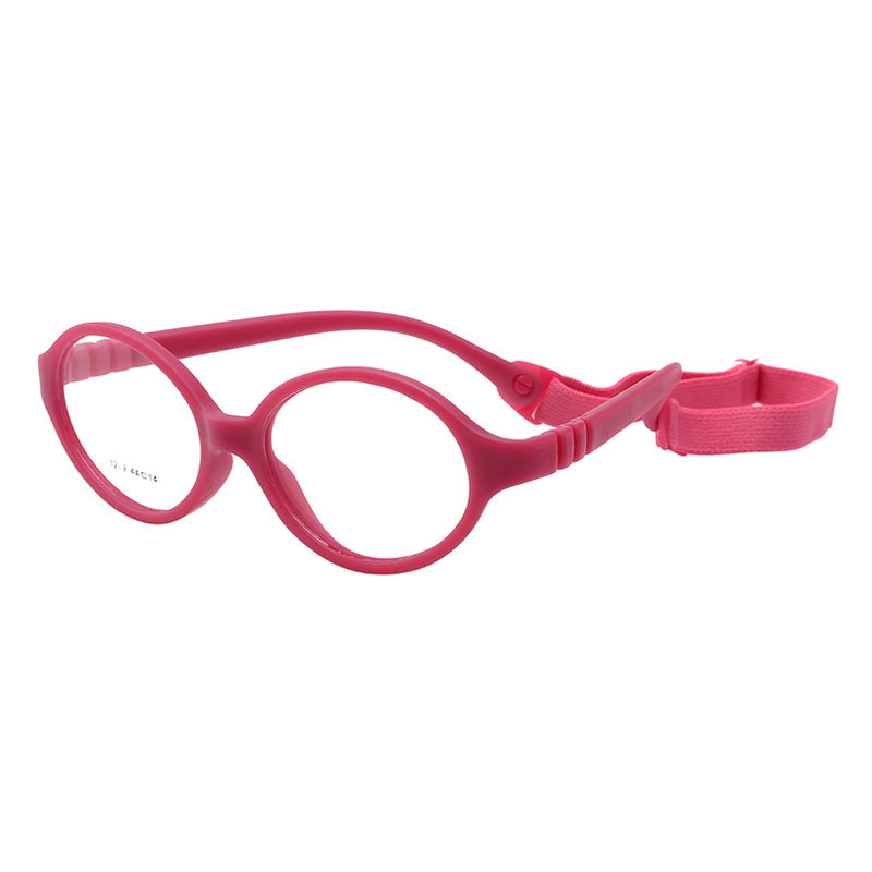 Red kids flexible unbreakable glasses Model 1202