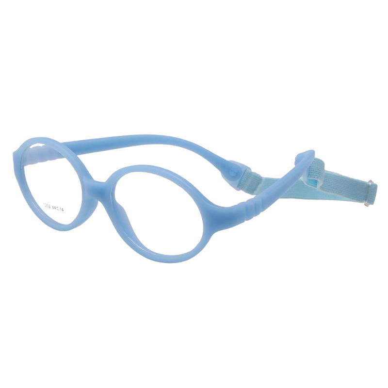 Sky blue kids flexible unbreakable glasses Model 1202