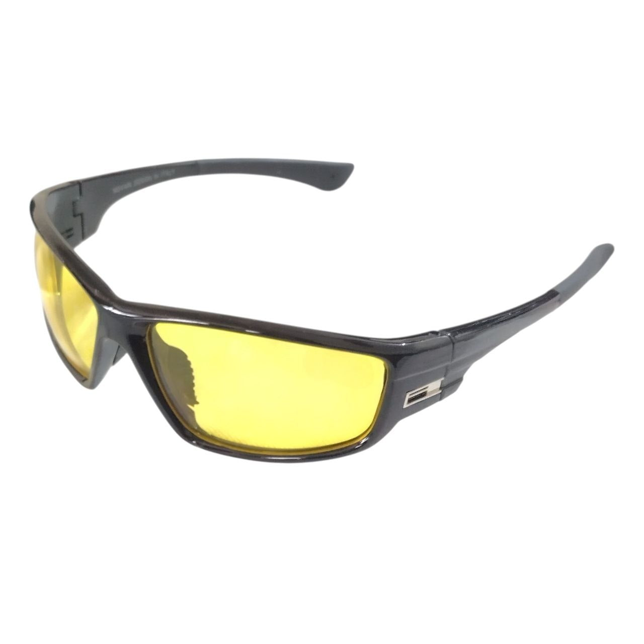Premium night driving glasses with yellow tinted lenses - front angle