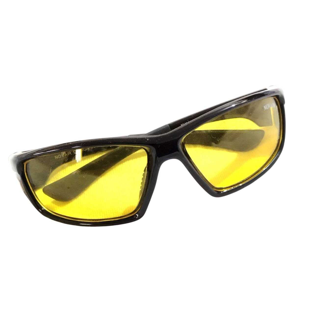 Premium night driving glasses with yellow tinted lenses - front view