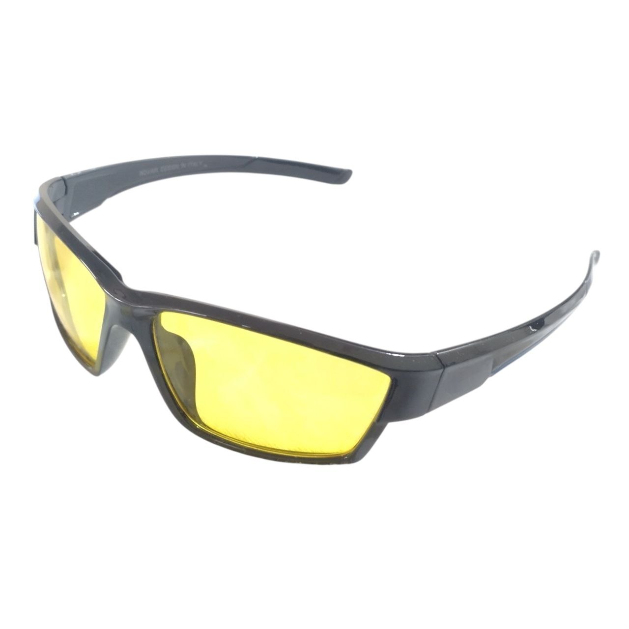 Premium night driving glasses with yellow tinted lenses - front angle