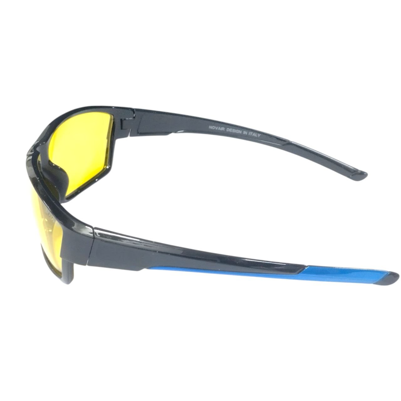 Premium night driving glasses with yellow tinted lenses - rear side view
