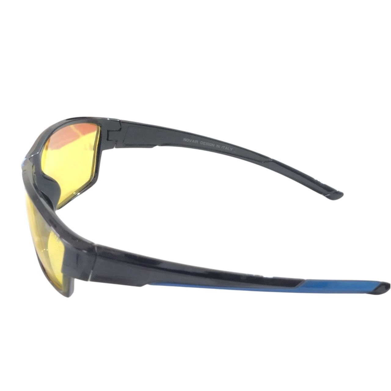 Premium night driving glasses with yellow tinted lenses - side view