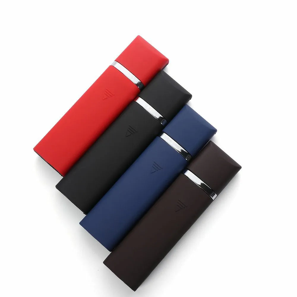 Portable Eyeglasses Semi Rimless Reading Glasses Half Frame with Case Reader