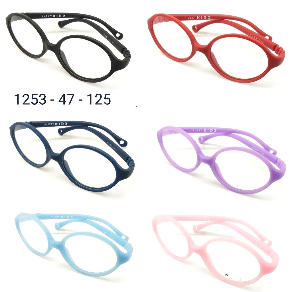 Trendy Kids Flexible Glasses with Blue Block Lenses 1253