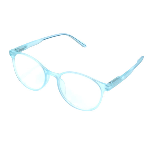 Transparent Blue Round Blue Light Glasses