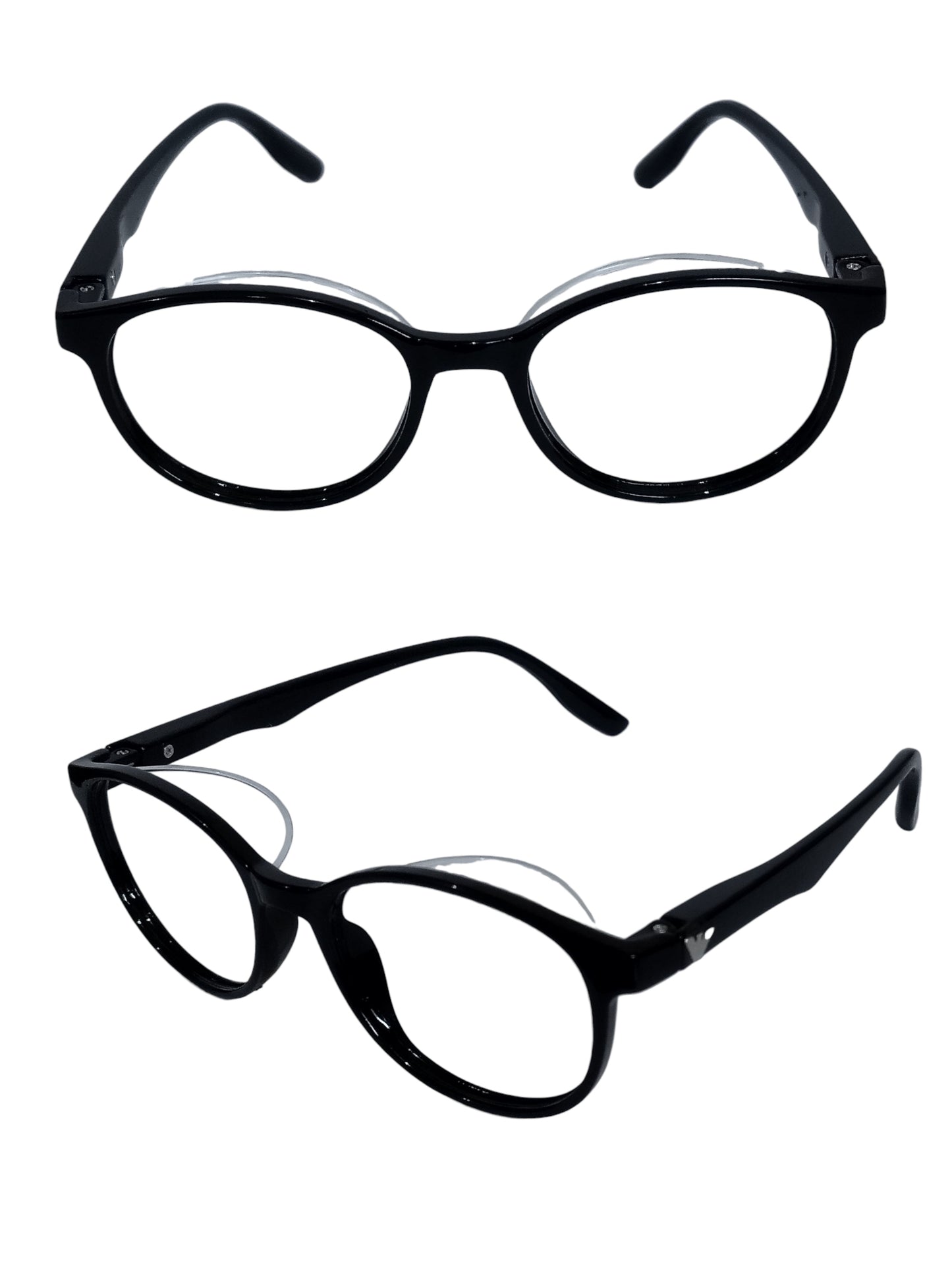 Kids Ptosis Eyewear – Black Round Frame with Nylon Crutch Support | Model 1402