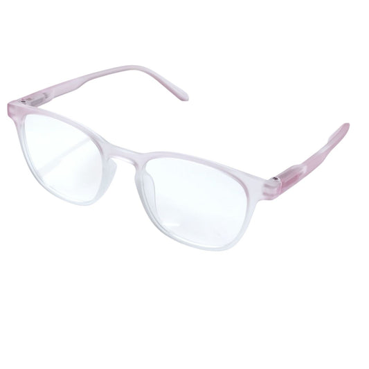 Transparent Pink two tone Square Blue Light Glasses