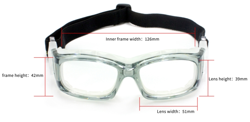 Blue Sports Glasses with Power For Teens & Young Adults - Durable & Adjustable