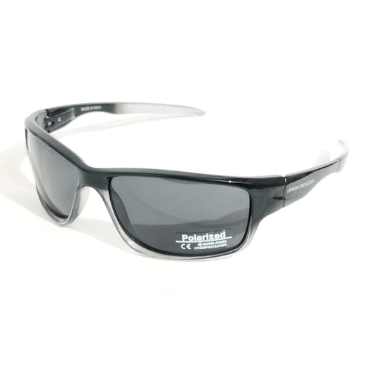Grey Wraparound Polarized Sunglasses