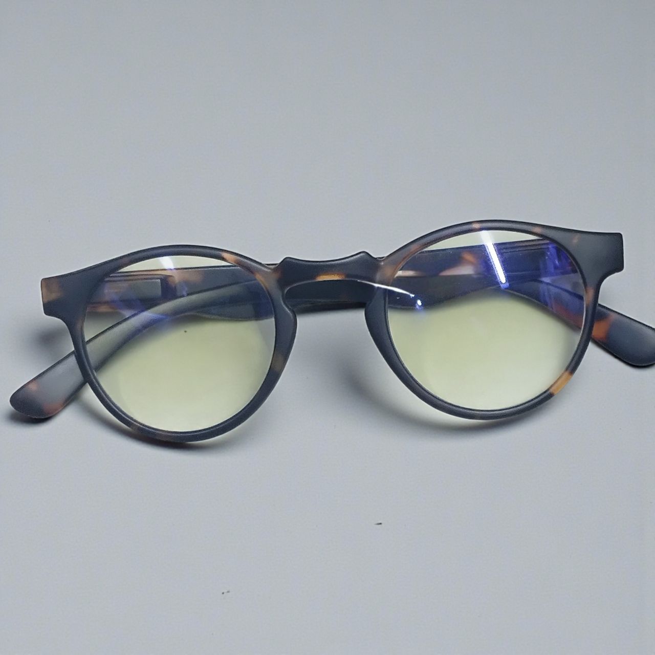 Tortoiseshell Round Progressive Glasses  for Computers Multifocal Reading Glasses for Men Women