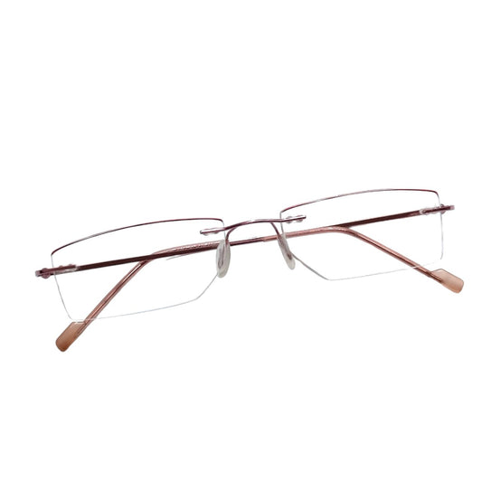 Luxury Elegant Pink Rimless Glasses