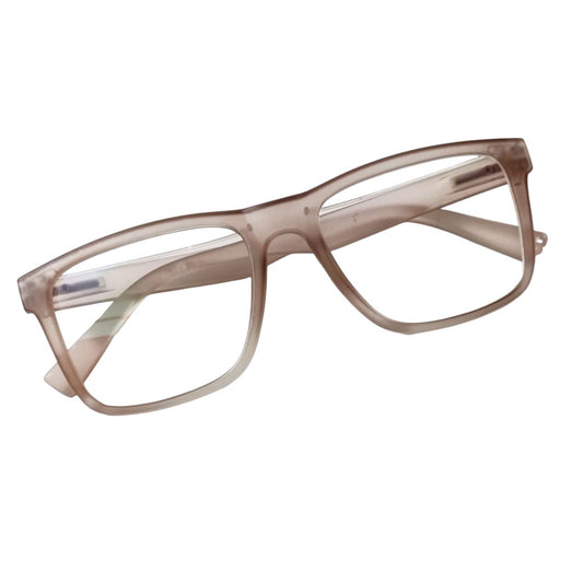 Frost Beige Crutch Glasses for Eyelid Support Ptosis– Square Frame (59-21-144)