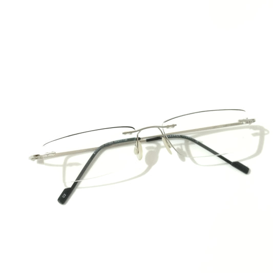 Silver Rimless Frameless Rectangle Reading Glasses