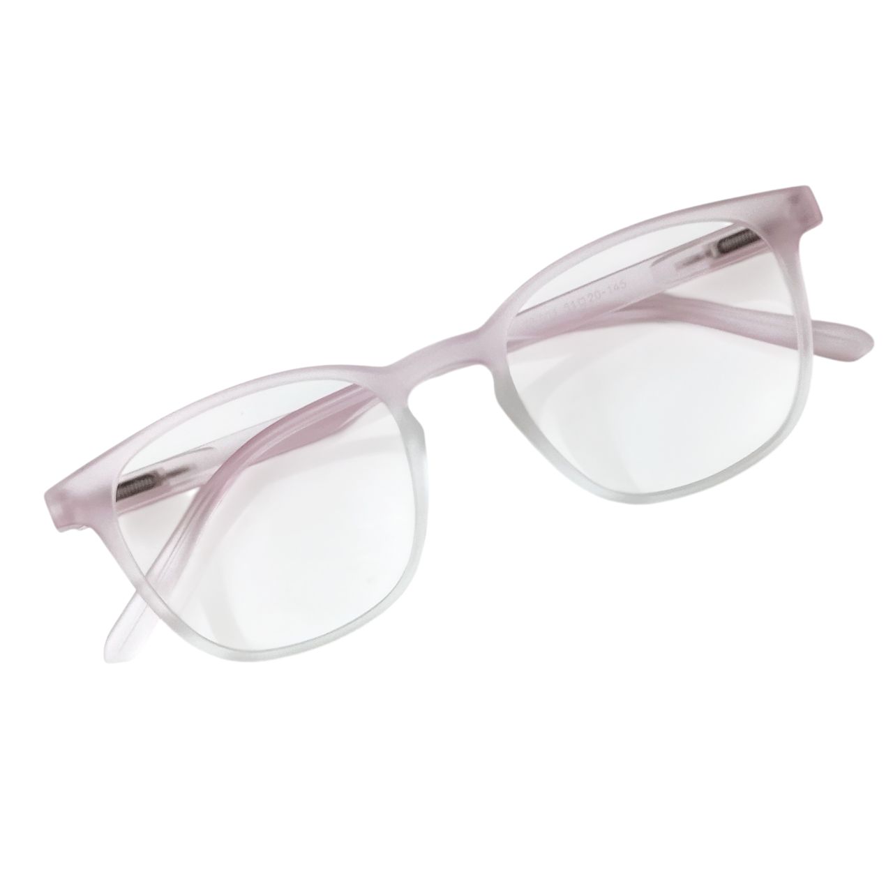 Transparent Pink two tone Square Blue Light Glasses