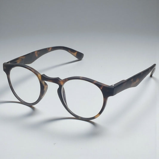 Tortoiseshell Round Progressive Glasses  for Computers Multifocal Reading Glasses for Men Women