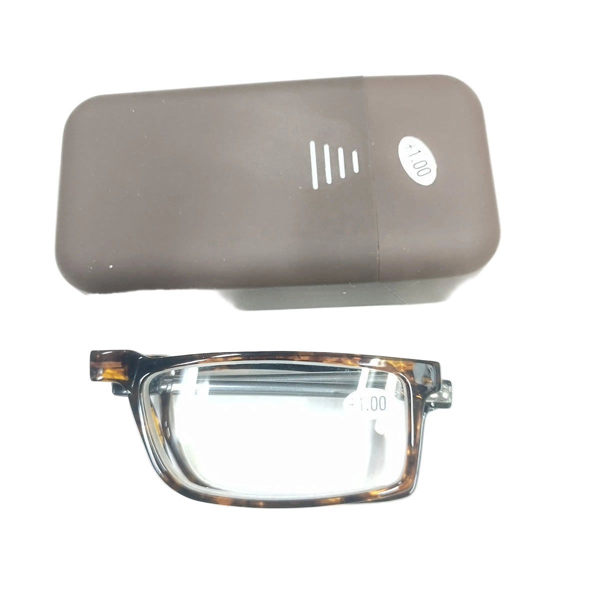 Artview Brown DA Folding Reading Glasses Foldable Reading with Hard Case