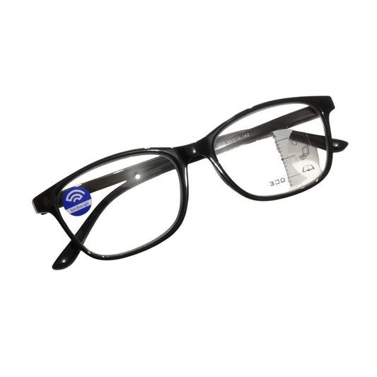 Black Progressive Reading Glasses with Anti Blue Light Lens 52-16-142