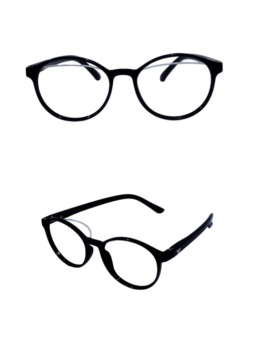 Black Round Ptosis Crutch Glasses for Teens | Model M1406 | Size 47-20