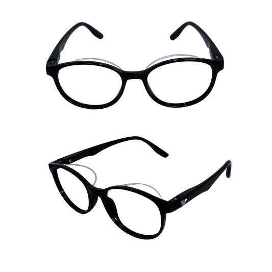 Kids Ptosis Eyewear – Black Round Frame with Nylon Crutch Support | Model 1402