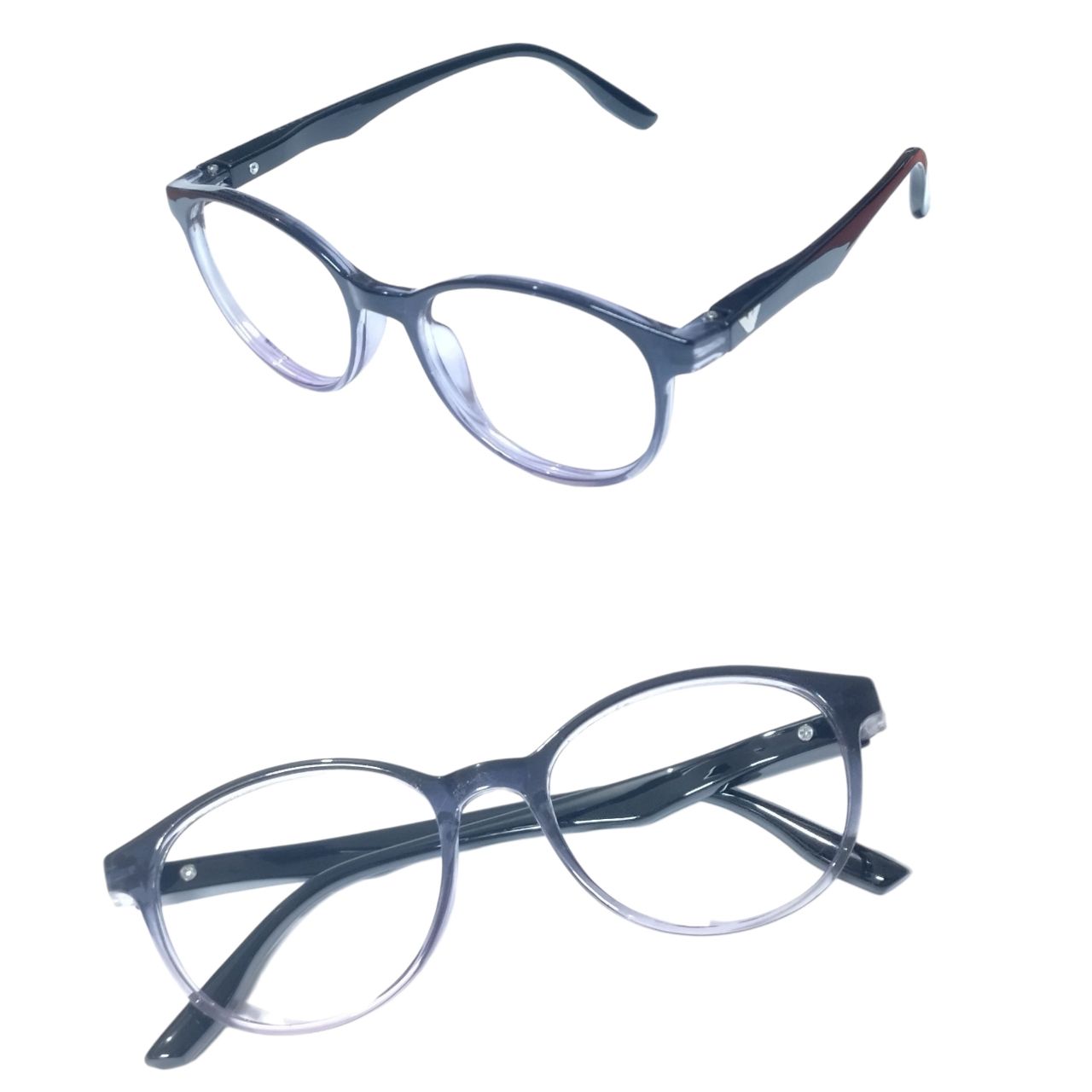 Kids Ptosis Eyewear – Black Round Frame with Nylon Crutch Support | Model 1402