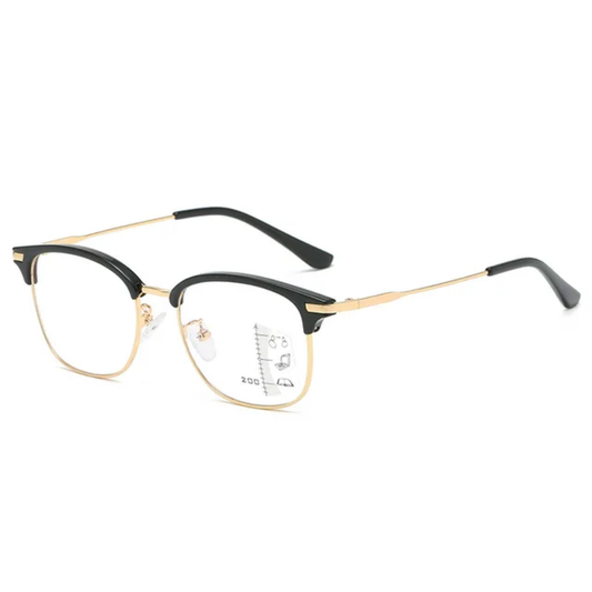 Metal Full Frame Progressive Reading Glasses with Anti Blue Light Lens 51-18-143
