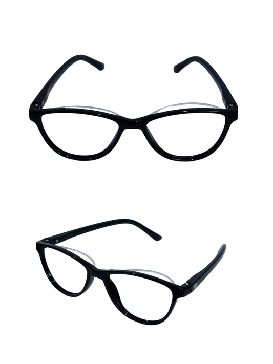 Black Cat Eye Full Frame Ptosis Crutch Glasses 1405 Size 47-20