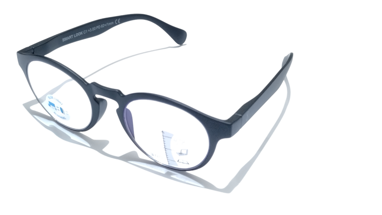 Round Progressive Multifocal Reading Glasses Power +3.00