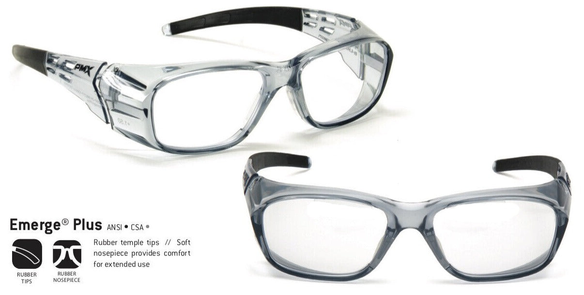 Pyramex Emerge Plus Safety Glasses Gray Frame