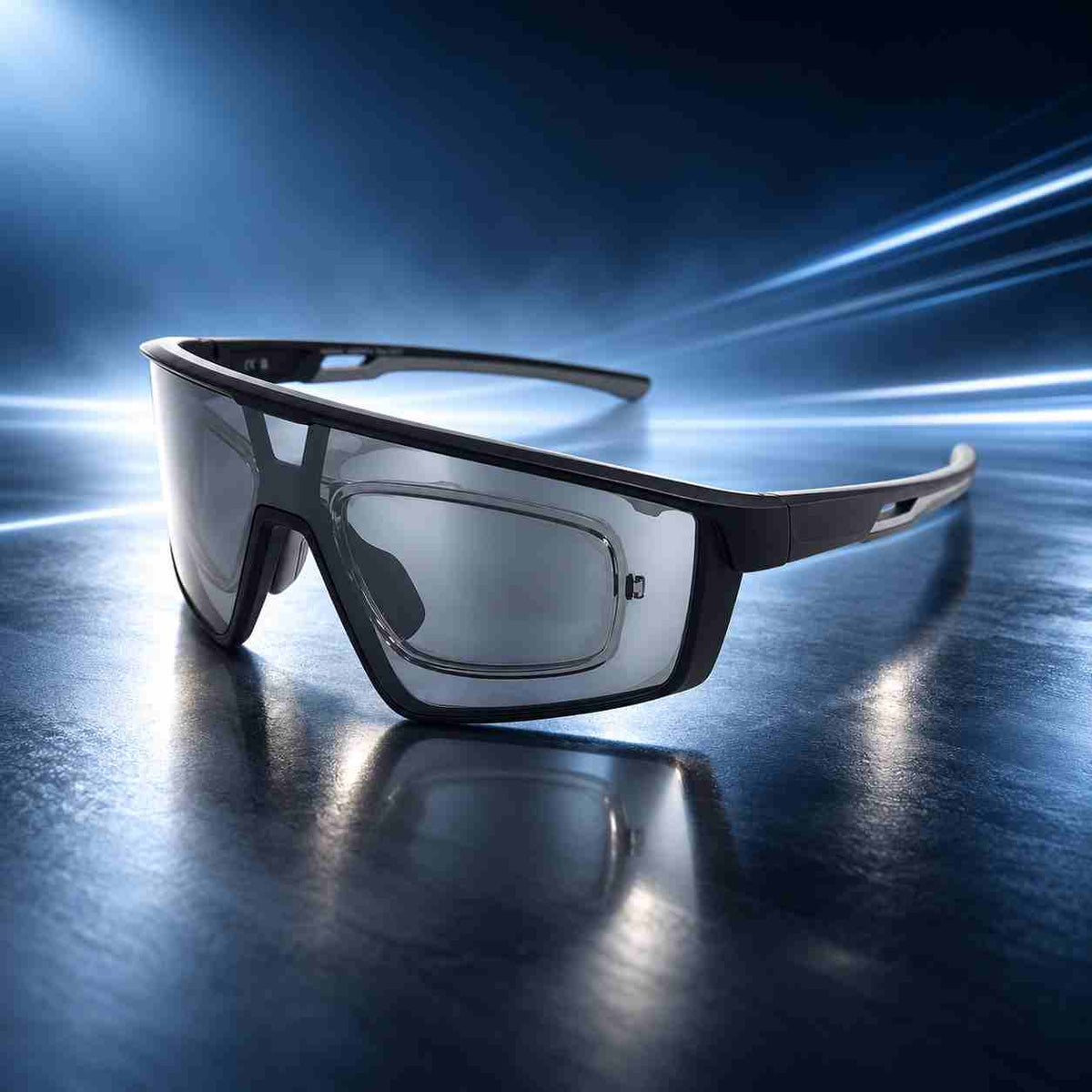 Polarized sports sunglasses with power and inner optical insert