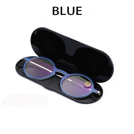 Buy Ultrathin Pocket Round Computer Reading Glasses Anti-Blue Ray Spectacles Eyeglasses With Case - Glasses India Online in India