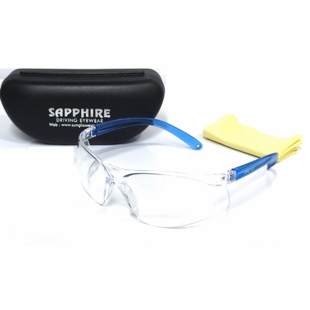 Sapphire Clear Driving Sunglasses Cycling Glasses with Blue Side 194