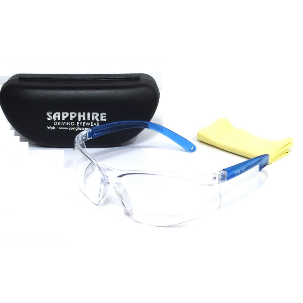Sapphire Clear Driving Sunglasses Cycling Glasses with Blue Side 194